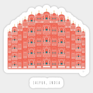 Hawa Mahal 2, Pink Wind Palace | Jaipur, India Sticker